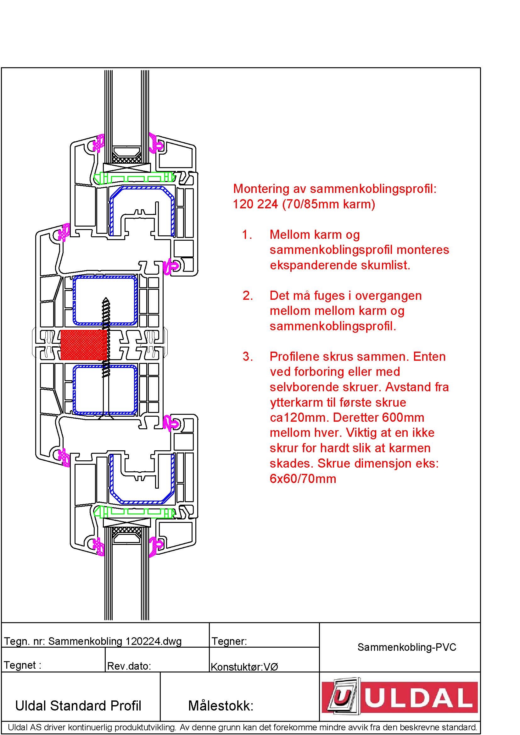PVC Sammenkoblingsprofil 120224